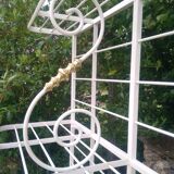 Wrought iron boulangère shelf