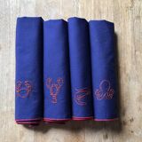 Hand-embroidered revalorized cotton towel