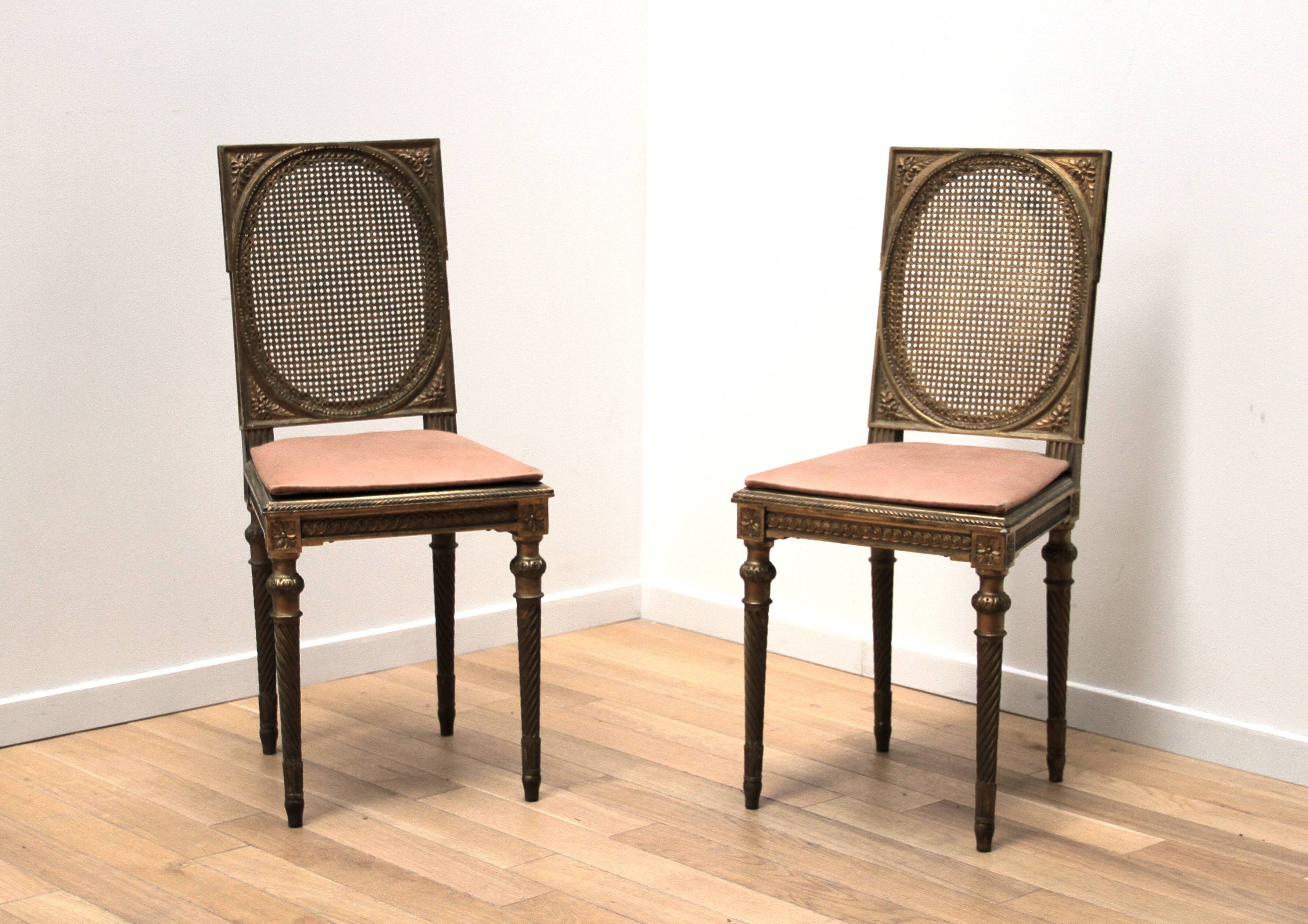 Pair of vintage Louis XVI chairs