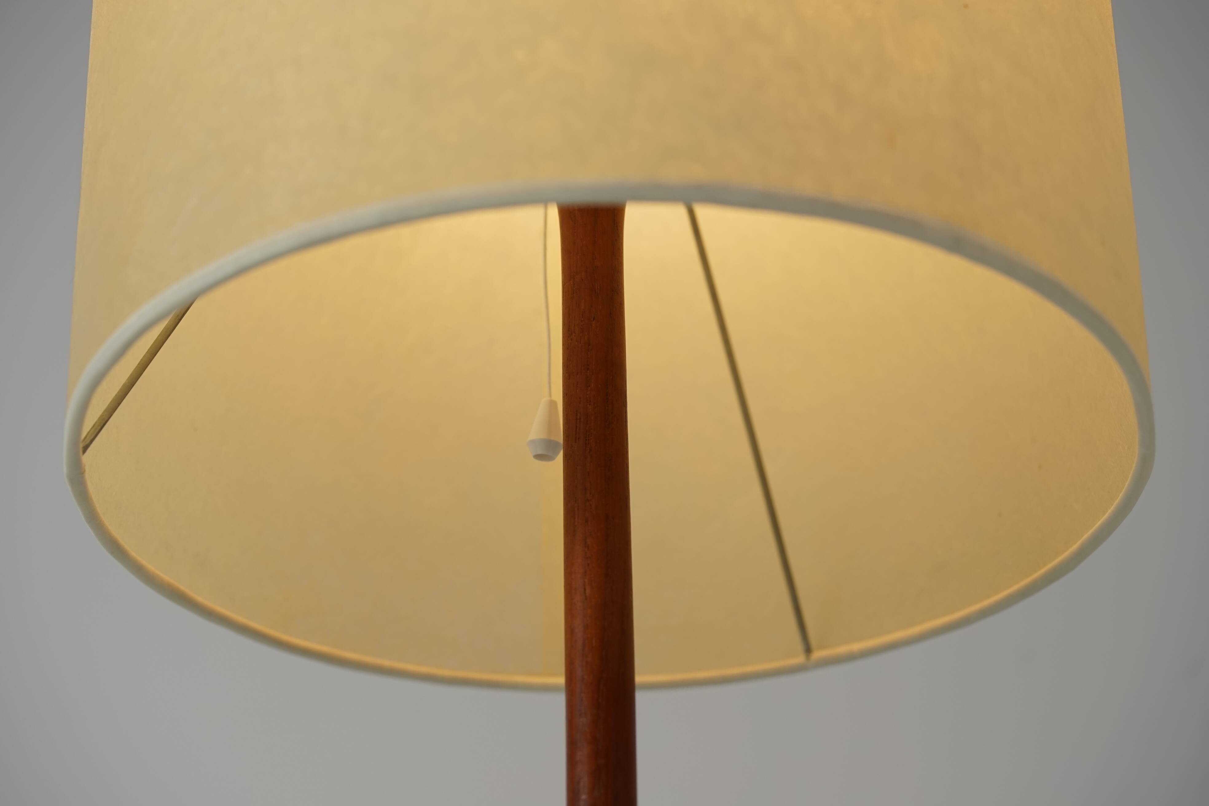 Mid-Century Modern Teak Floor Lamp with Fiberglass Lampshade, 1960s