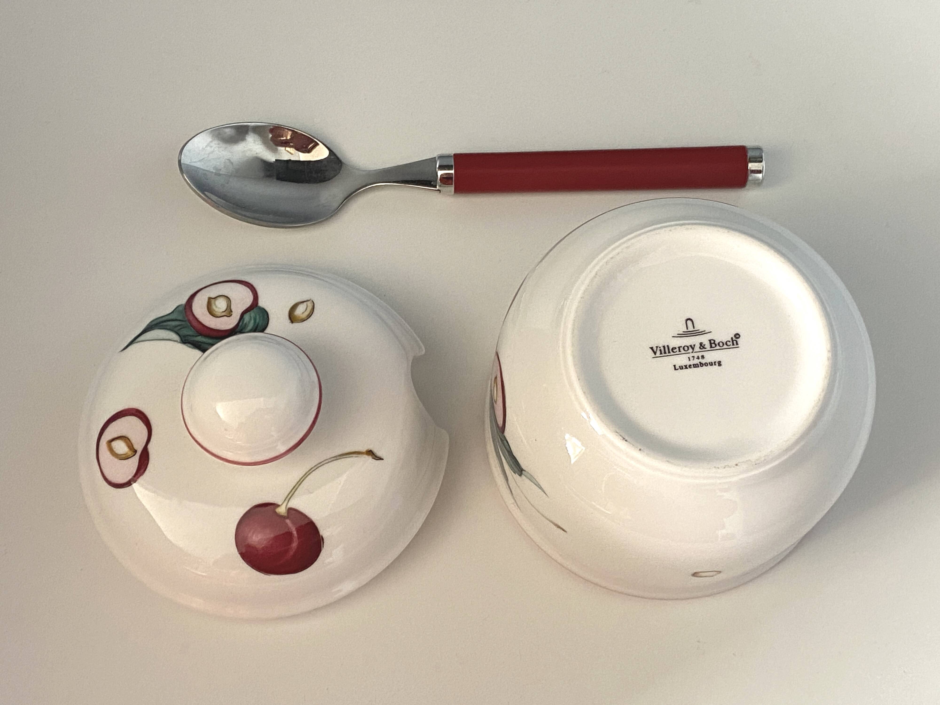 Porcelaine Villeroy & Boch pot à confiture / confiturier Vintage état neuf