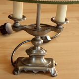Mid Century table lamp on a pewter foot - Vintage