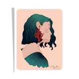 Illustration "Woman and Coral" A4