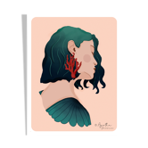 Illustration "Woman and corail" A4