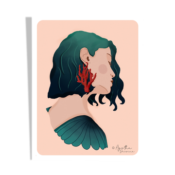 Illustration "Woman and Coral" A4