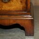 Victorian antique partner's desk in veined walnut with a leather top.