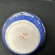 Asia, narrow neck ceramic vase, 20th century signature