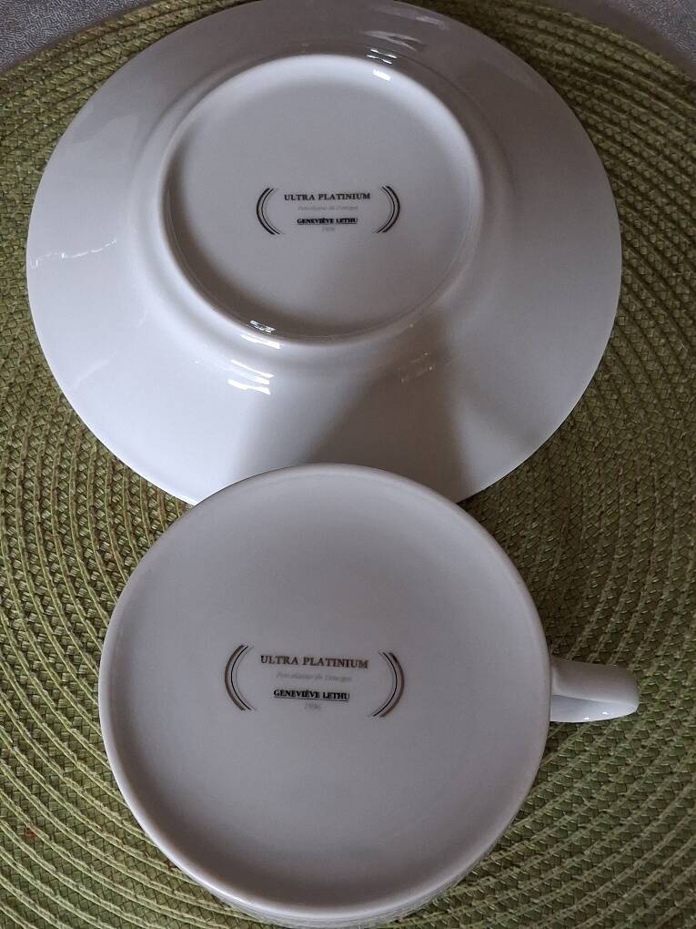 Large breakfast cup Design 1996 Ultra Platinum-silver
