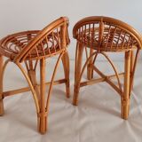 Low bamboo stools