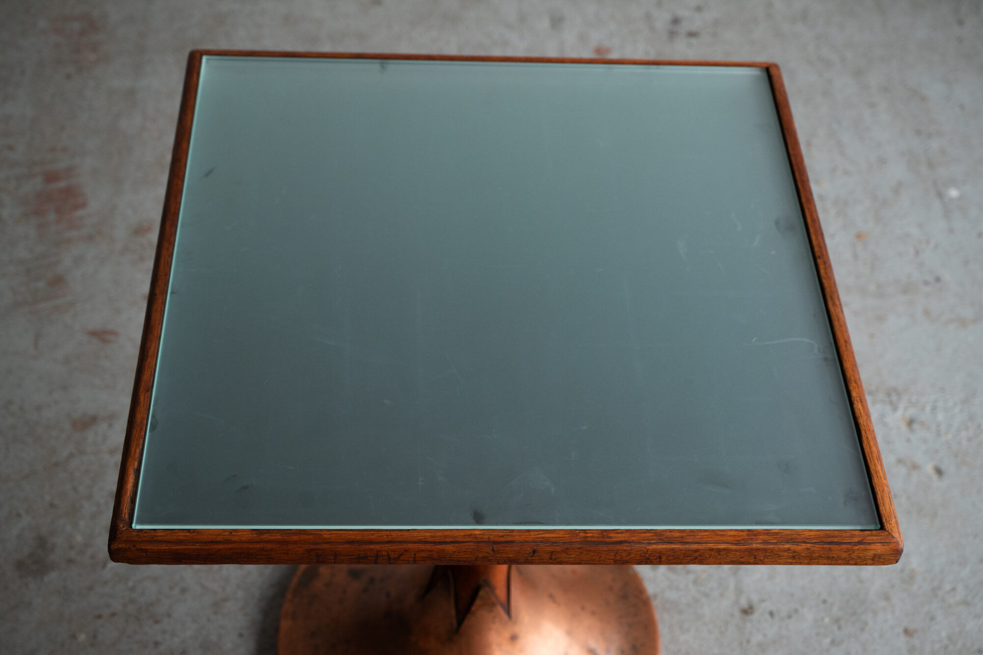 Table bistrot art déco, design français, années 1950