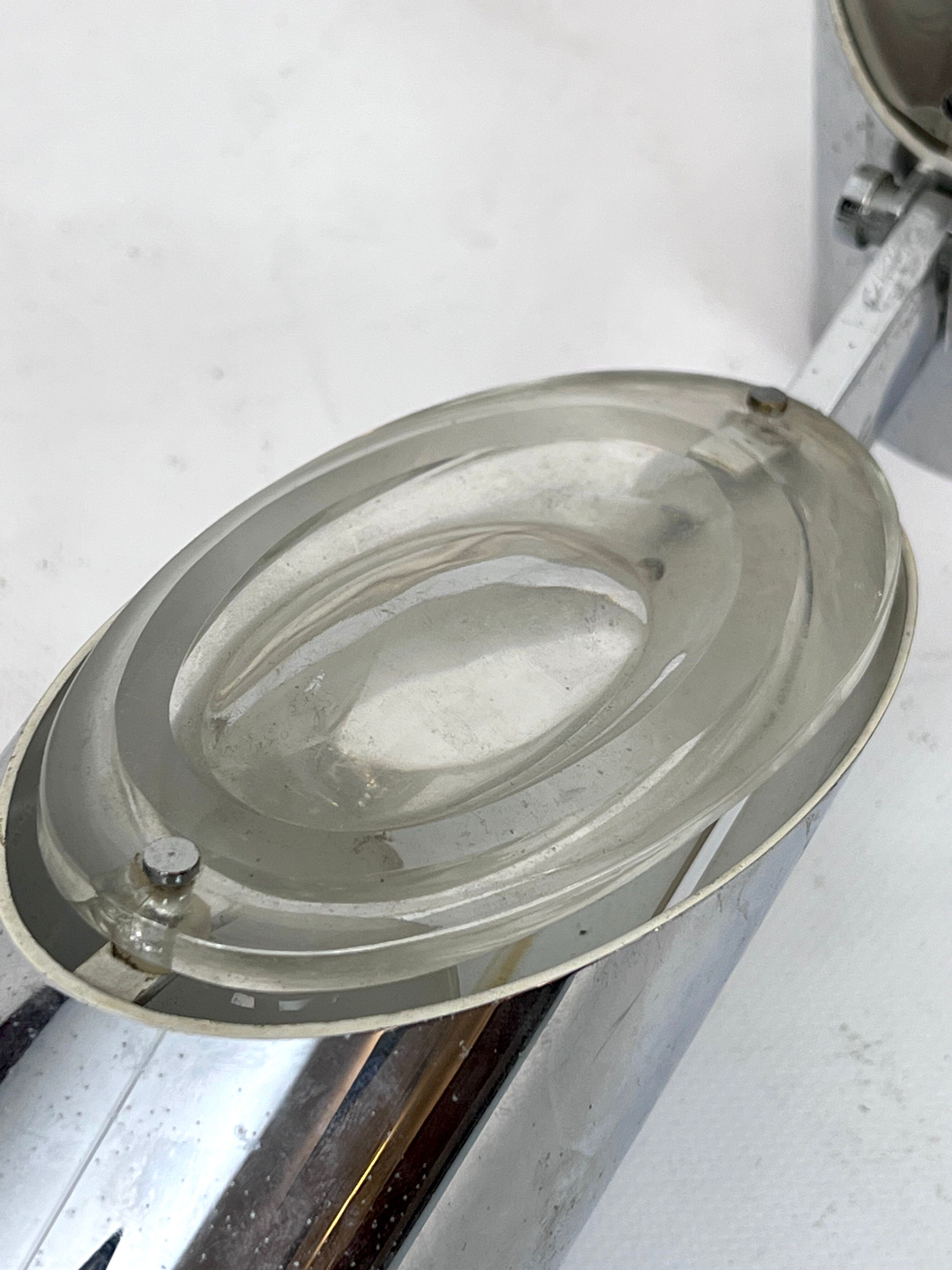 Modern chrome and glass table lamp by Stilkronen, Italy 1960s, Oscar Torlasco