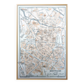 Printed in 1906, map of Montpellier, Hérault.