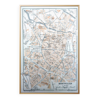 Imprimée en 1906, carte de Montpellier, Hérault.