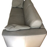 Sofa bed in grey leather from Steiner