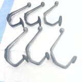 6 double coat hooks