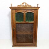 Art Deco display case in solid wood and glass, 1930s