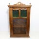Art Deco display case in solid wood and glass, 1930s