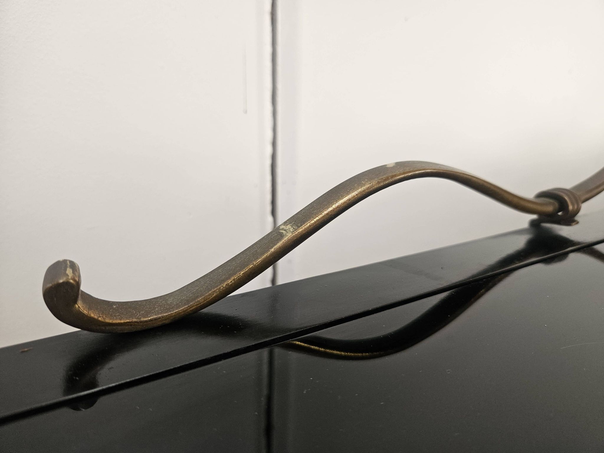 Vittorio Dassi Rosewood Credenza with Black Glass Top, Italian 1940