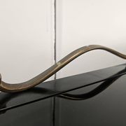Vittorio Dassi Rosewood Credenza with Black Glass Top, Italian 1940