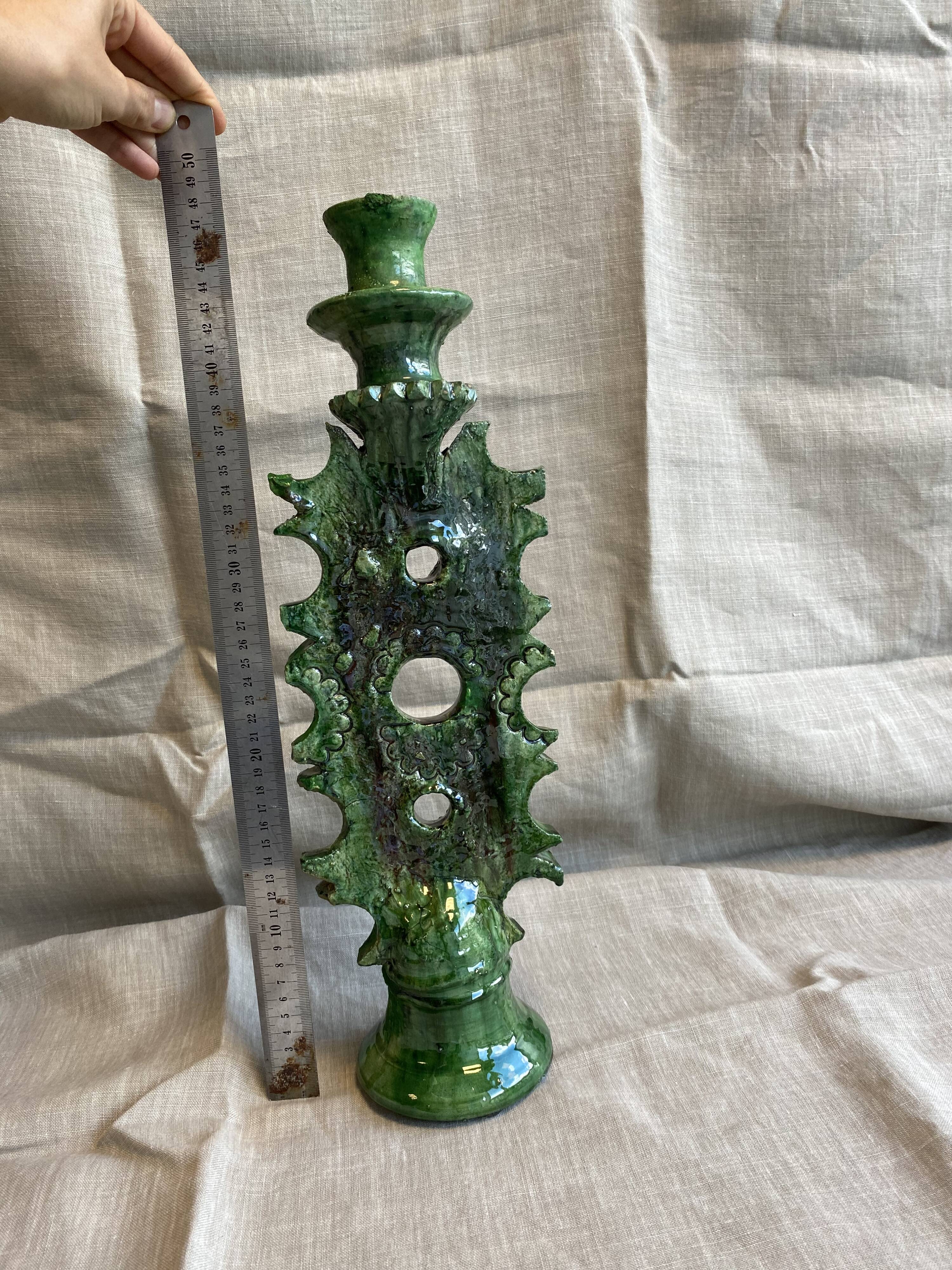Tamegroute pottery candle holder
