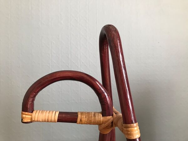 Cheval à bascule en rotin et bambou