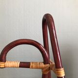 Rocking horse in rattan and bamboo