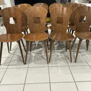 Set of 12 Baumann bistro chairs model Gentiane vintage 1970