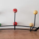 Coat rack, wooden ball hooks