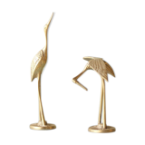 Pair of herons in brass