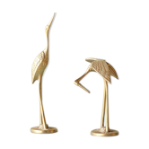 Pair of herons in brass