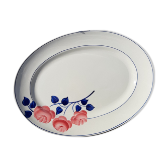 Oval dish HBCM decoration flowers