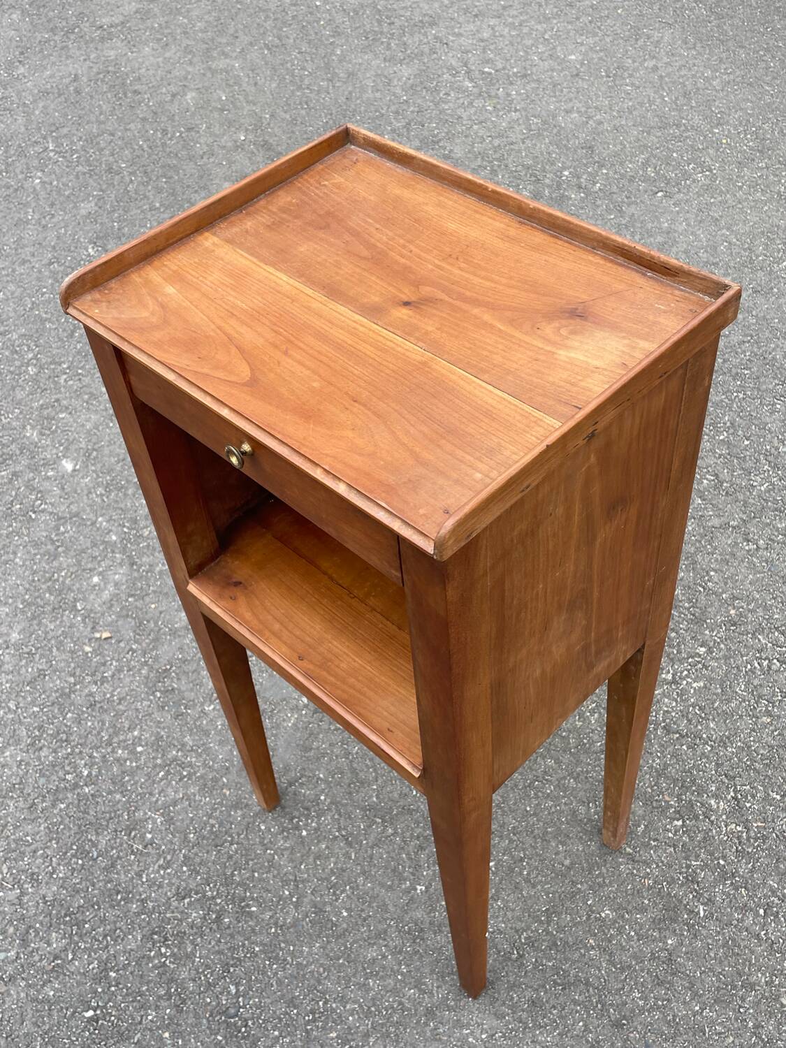 Classic solid wood bedside table