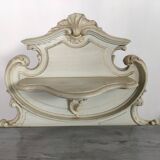 Louis XV white rock bedside pair