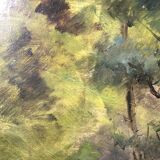 Table 1893 by Alexandre Bailly (1866-1949) "Forest by the Pond" HSP
