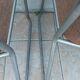 Set of 6 vintage low chrome metal chairs