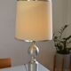See delmas lamp 70's with fabric and metal lampshade
