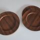 Set of 12 plywood rosewood and teak plates by mossback, Denmark 1960s