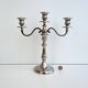 Candelabra, Chandelier, Silver metal candle holder -32 cm - Art Nouveau