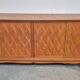 Enfilade 4 portes 1950-1960 pieds compas merisier