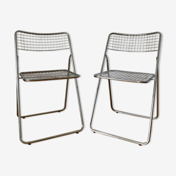 Pair of chairs Ted net Niels Gammelgaard, Ikea 1978