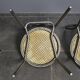 Bistro chairs, imitation cane seat.