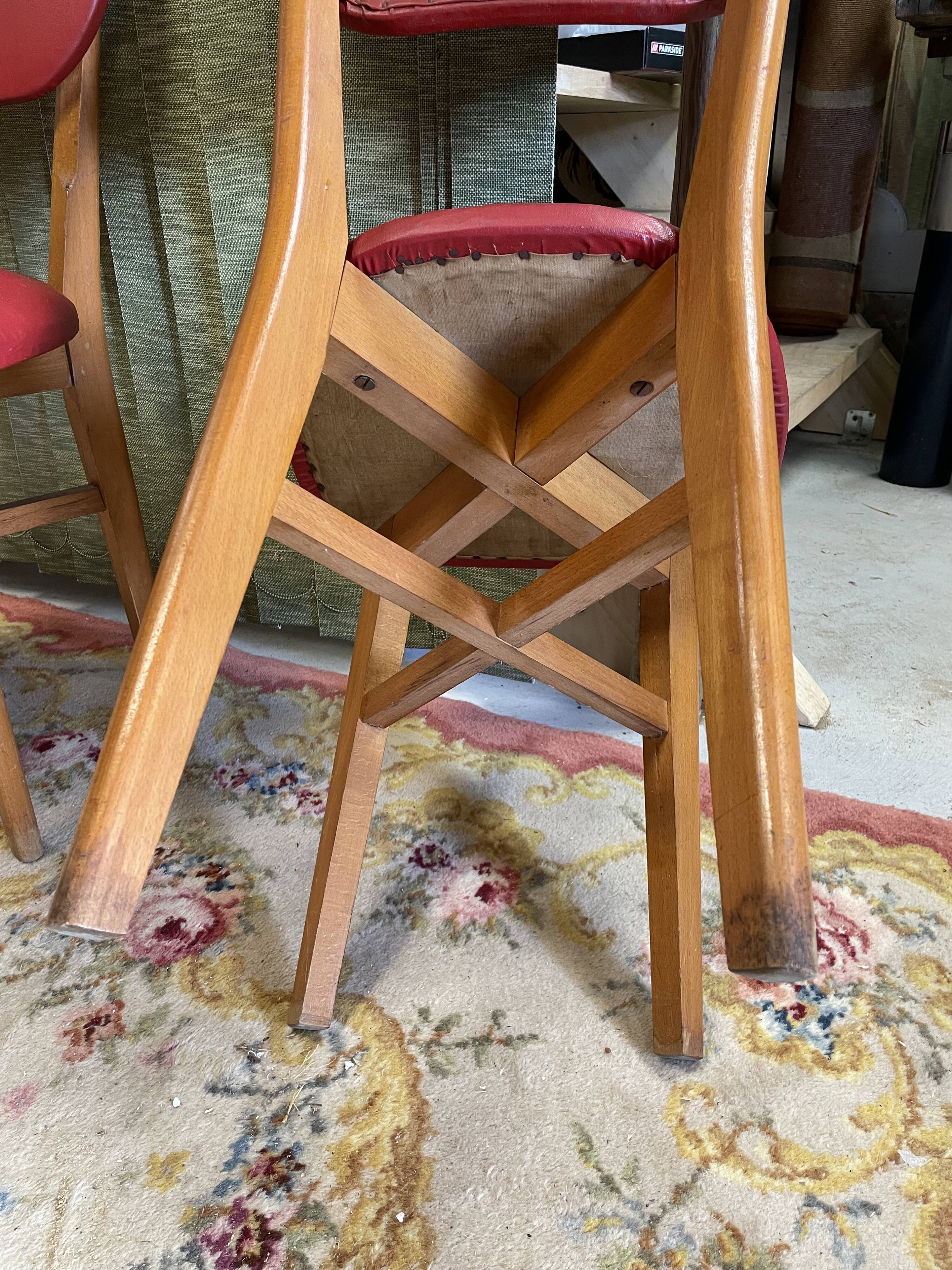 Set 4 chairs vintage bistro year 50/60