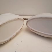 Vintage pair of ceramic pots shaped as swans