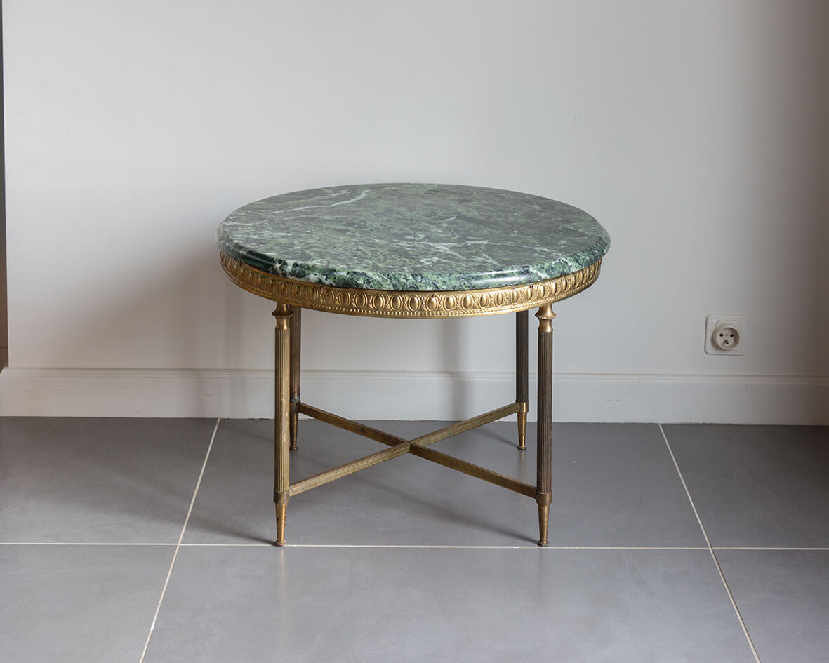 Green marble coffee table