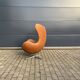 Original Fritz Hansen Egg chair from 1983 in perfect condition, new!! Rustic Cognac Camel Leather
