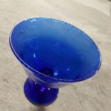 Glass cup of Biot, cobalt blue