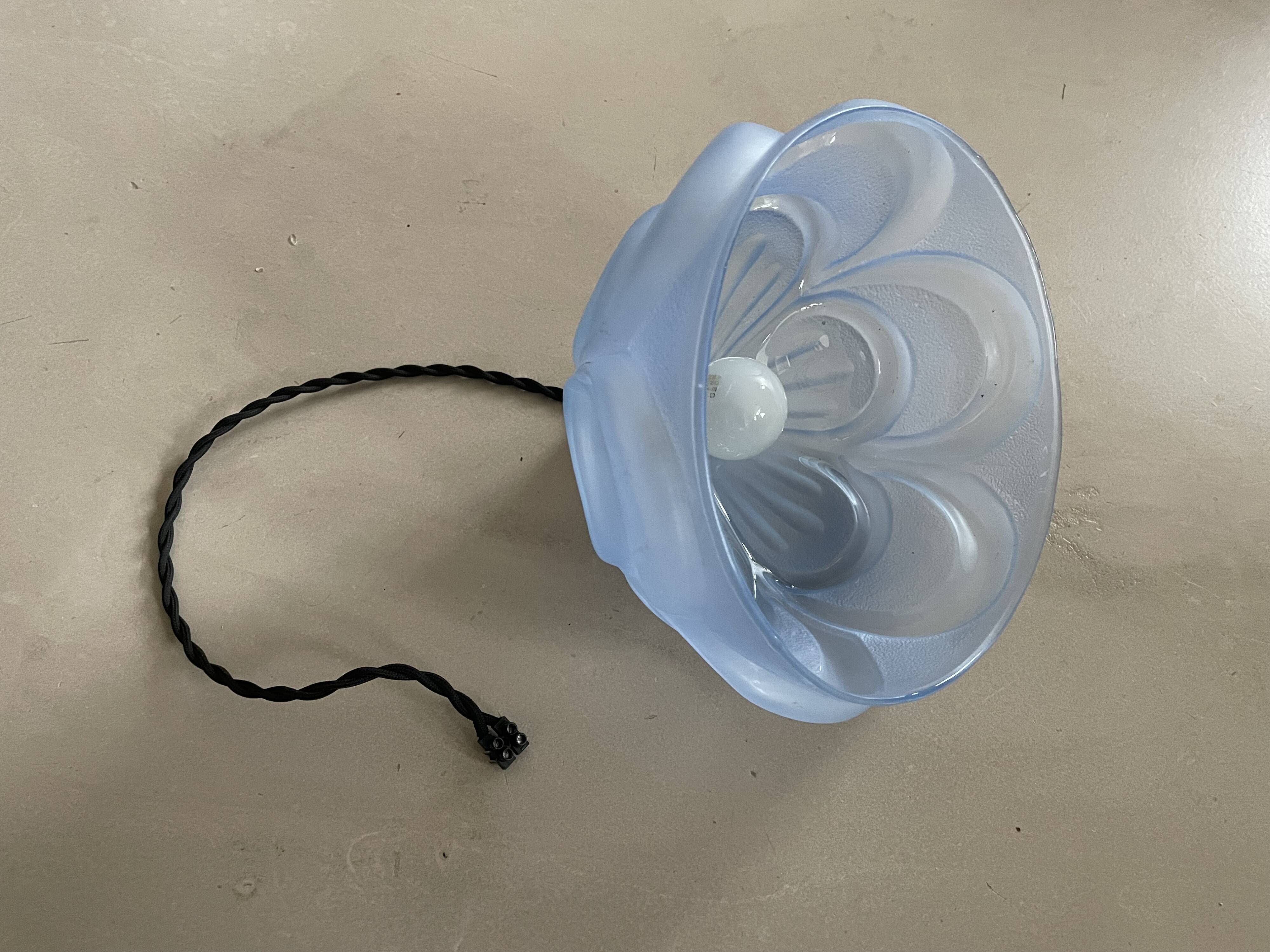 Art Deco molded glass pendant light