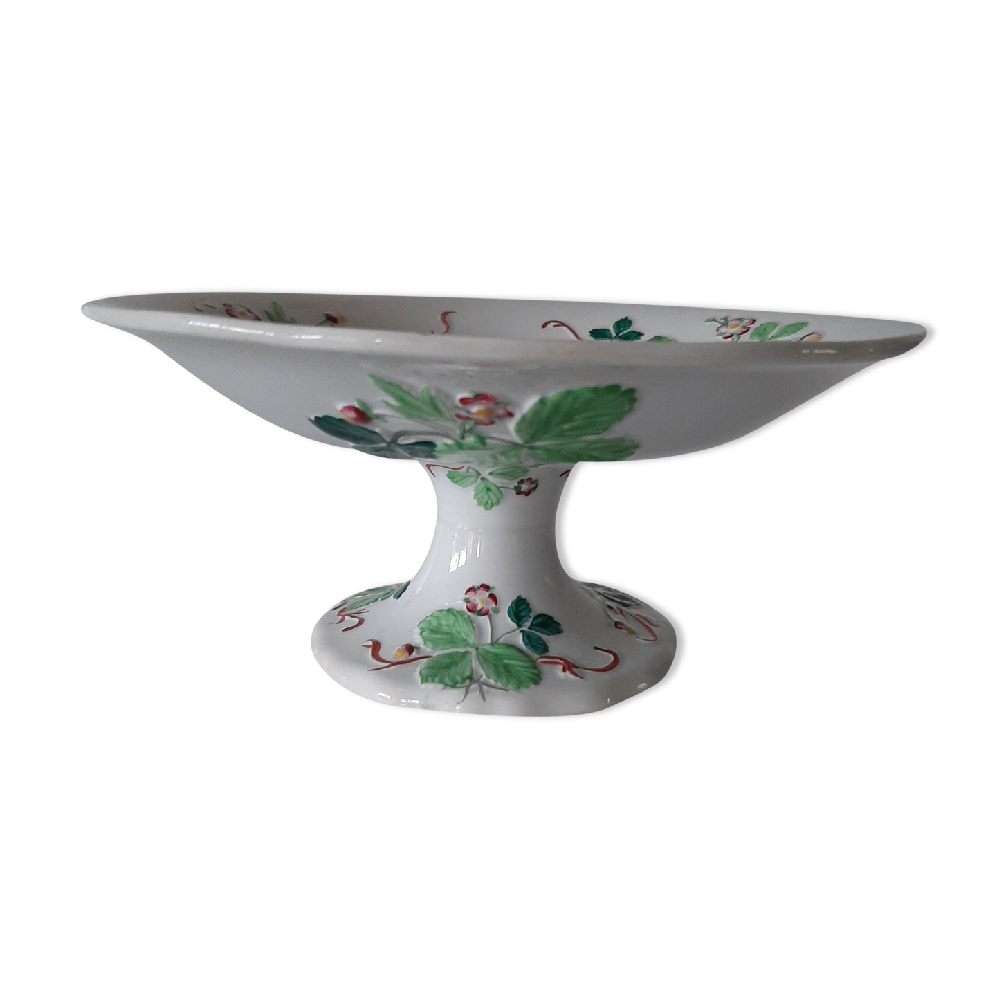'Strawberry' compotier says Service George Sand, Creil and Montereau earthenware