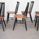 Ensemble de 7 chaises arrière à barreaux Pastoe, Nesto et Tapiovaara