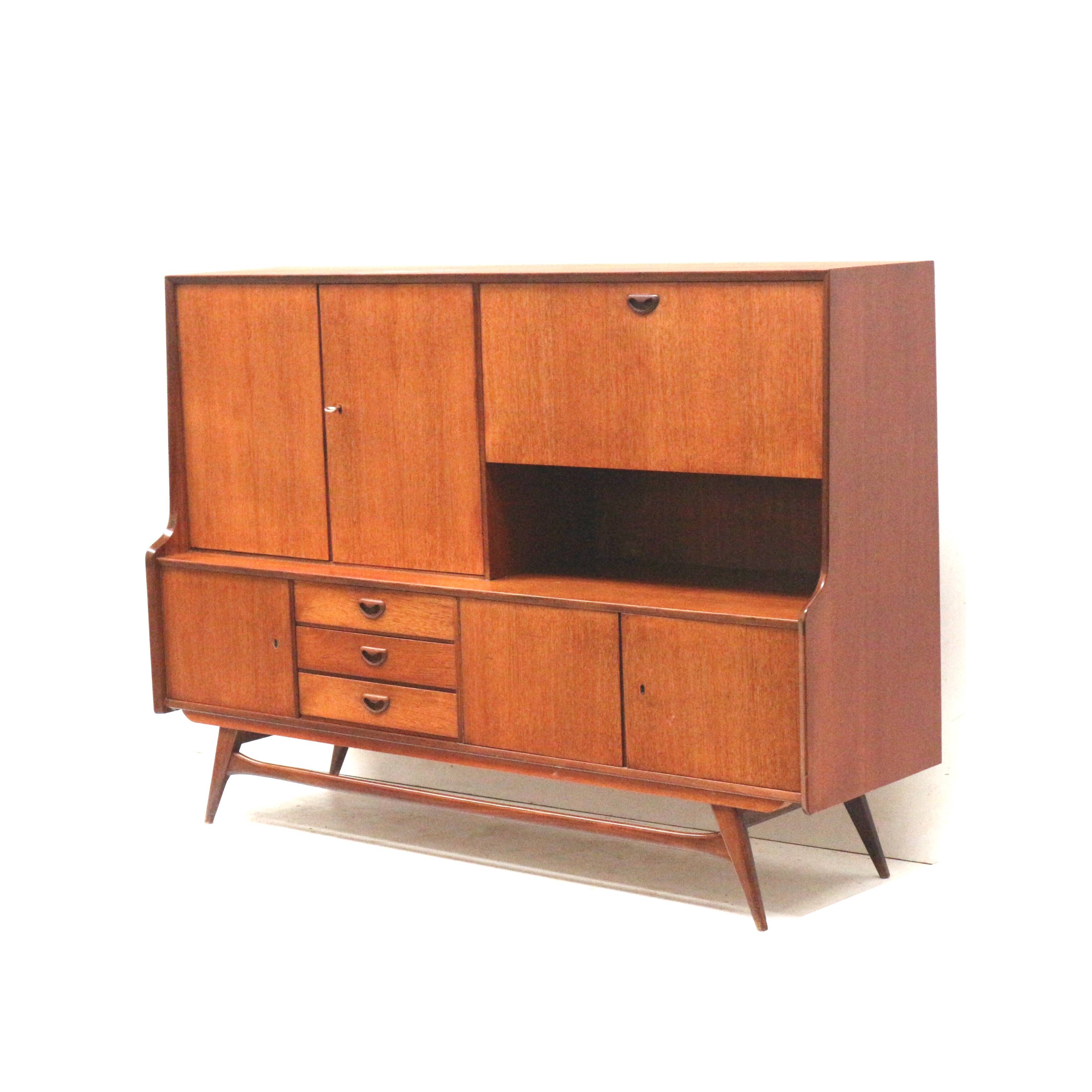 Vintage sideboard / highboard by Louis van Teeffelen for Wébé